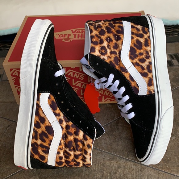 VANS SK8-HI LEOPARD BLACK/TRUE WHITE WMNS - Picture 10 of 16